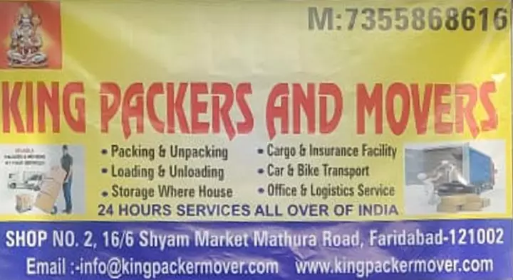 King Packers and Movers in Mathura Road