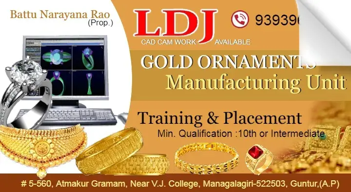 Gold Ornaments Manufacturing Unit in Mangalagiri
