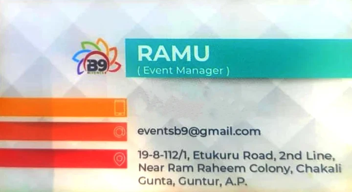 Ramu Event Manager near Chakali Gunta in Guntur