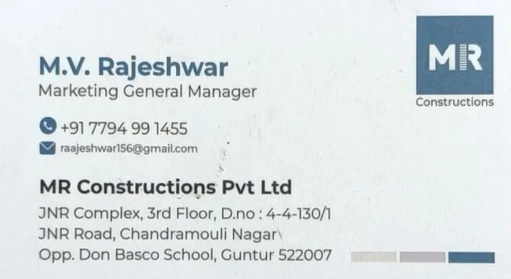 MR Constructions Pvt Ltd in Gujjanagundla