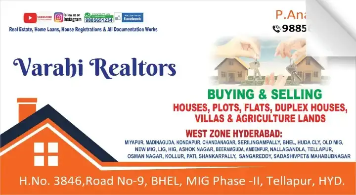 Varahi Realtors in Tellapur