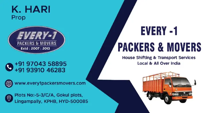 Every 1 Packers and Movers in Kphb Colony
