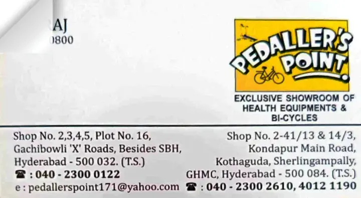Pedallers Point near Gachibowli in Hyderabad