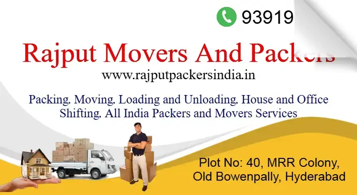 Rajput Packers and Movers in Old Bowenpally, Hyderabad