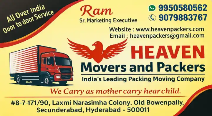 Heaven Movers and Packers in Secunderabad