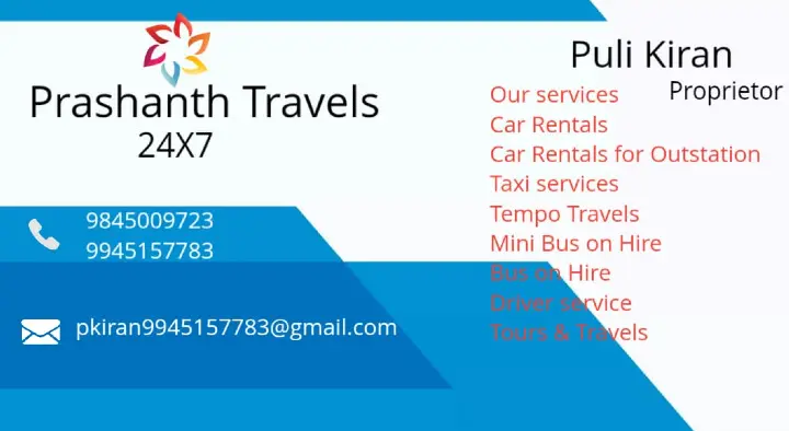 Prashanth Travels in Main Road