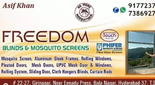 Freedom Blinds and Mosquito Screens near Balanagar in Hyderabad