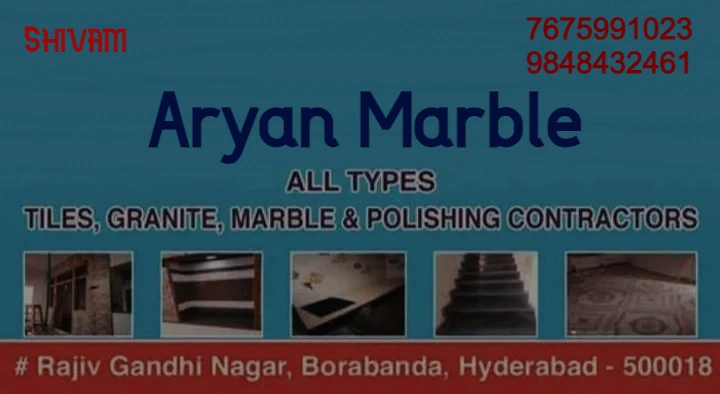 Aryan Marble Polishing and Granite Works near Borabanda in hyderabad