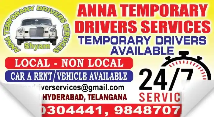 Anna Temporary Drivers Services in Secunderabad, Hyderabad