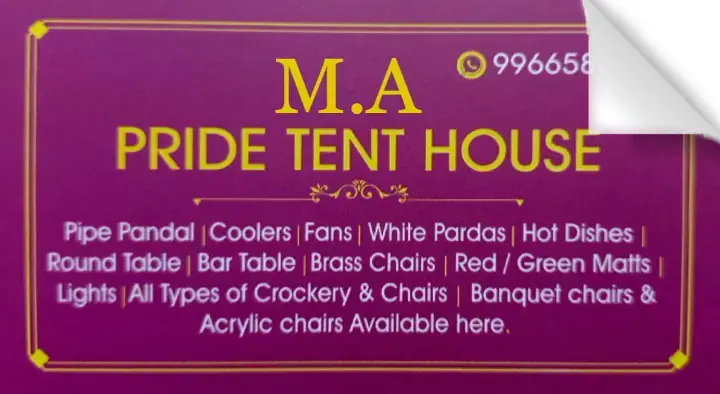 MA Pride Tent House in Jubilee Hills