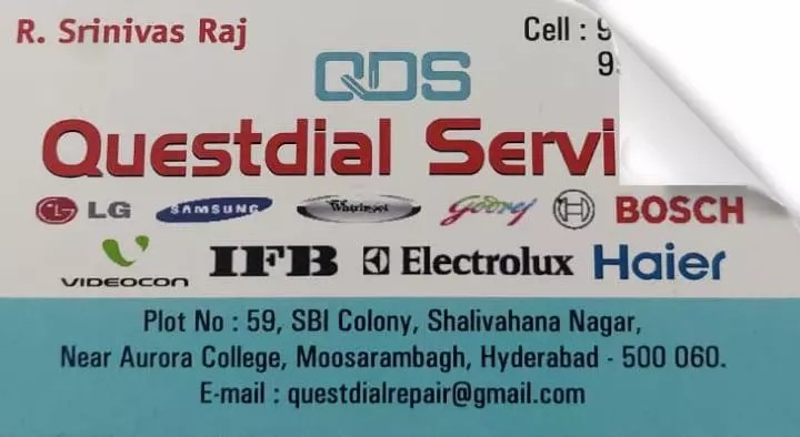 Questdial Services near Moosarambagh in Hyderabad