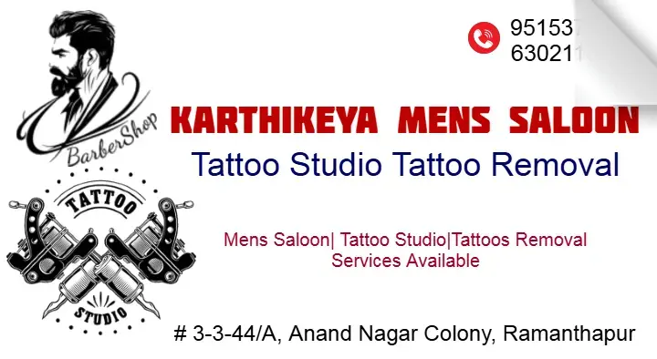 Karthikeya Mens Saloon Tattoo Studio Tattoo Removal in Ramanthapur