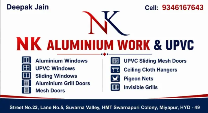 NK Aluminium Work and UPVC in Miyapur