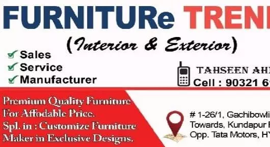 Furniture Trendz near Gachibowli in Hyderabad