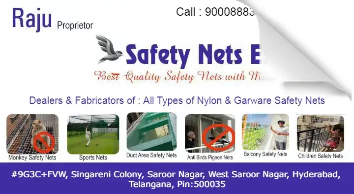 Safety Nets Experts in Saroornagar, Hyderabad
