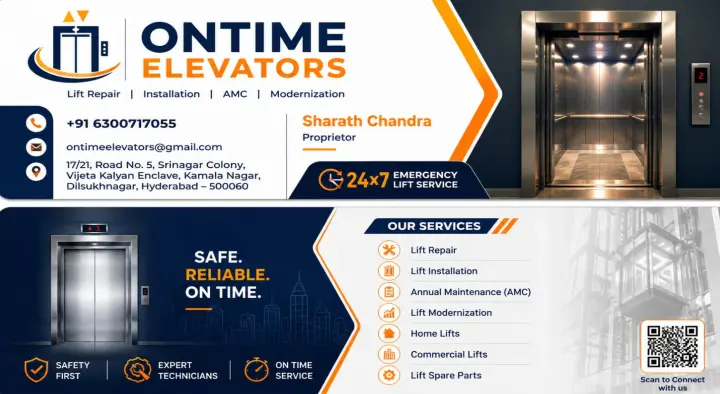 Ontime Elevators in Dilsukhnagar