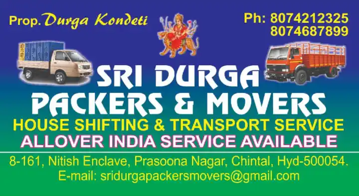 Sri Durga Packers and Movers in Prasoona Nagar
