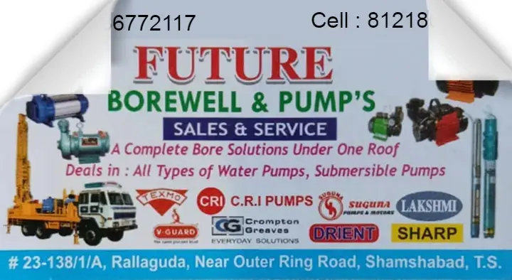 Future Borewell and Pumps in Shamshabad