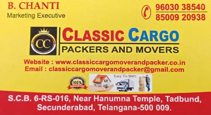 Classic Cargo Packers and Movers in Secunderabad