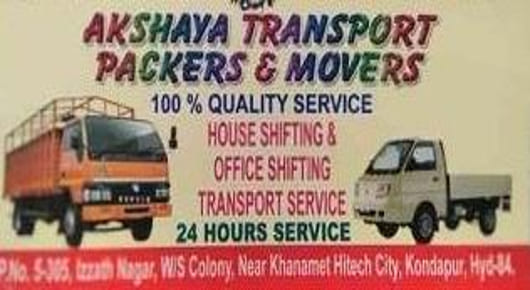 Akshaya Transport Packers and Movers in HITEC City, Hyderabad