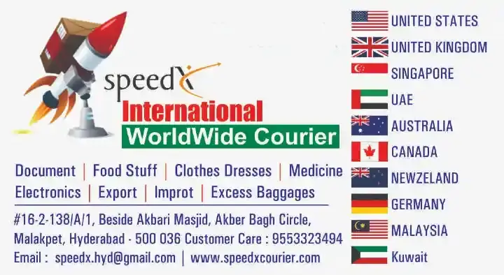 Speedx International Worldwide Courier in Malakpet