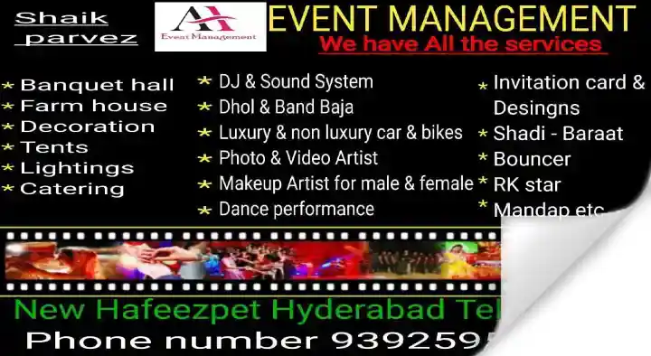 AA Event Management in Hafeezpet