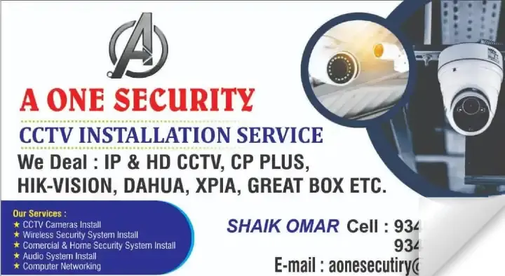 A One Security CCTV Installation Service near Malkajgiri in Hyderabad