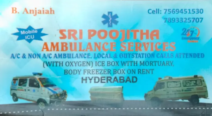 Sri Poojitha Ambulance Services in Main Road, Hyderabad