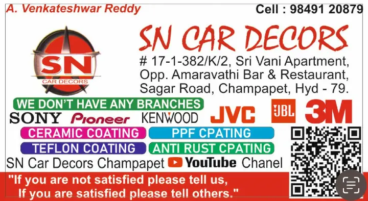 SN Car Decors in Champapet