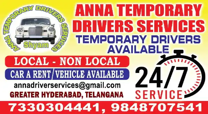 Anna Temporary Drivers Services in Secunderabad