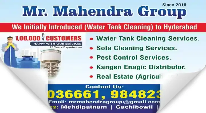 Mahendra Water Tank Cleaning Services near Mehdipatnam in Hyderabad