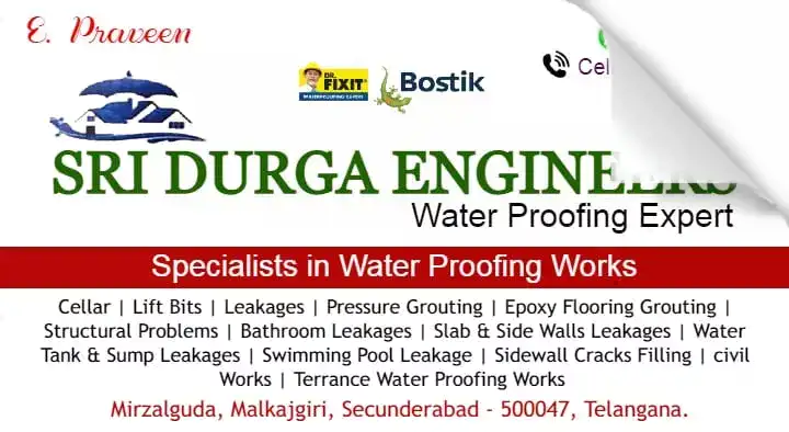 Sri Durga Engineers Water Proofing Expert in Secunderabad