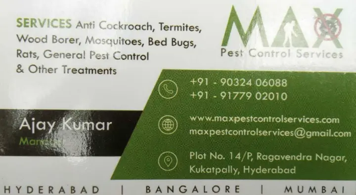 Max Pest Control Services in kukatpally