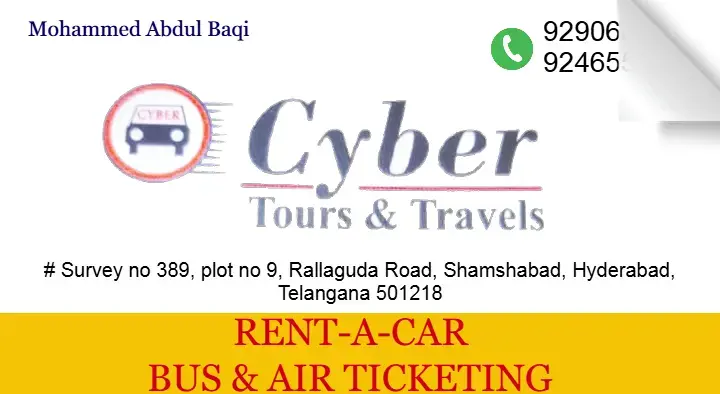 Cyber Tours and Travels in Shamshabad