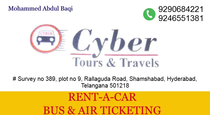 Cyber Tours and Travels in Shamshabad