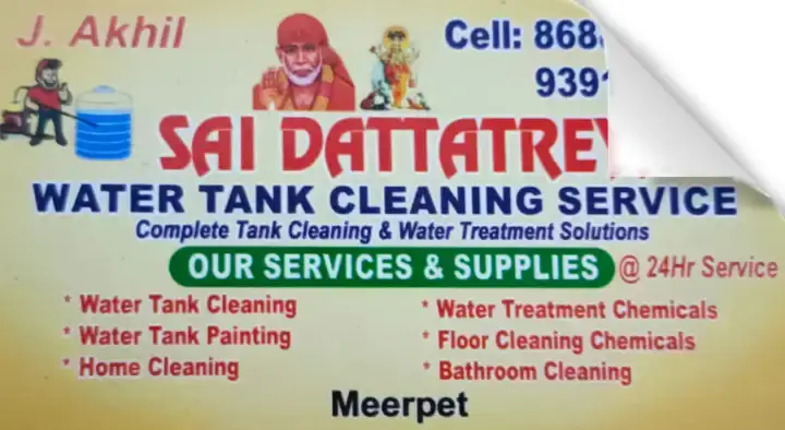 Sai Dattatreya Water Tank Cleaning Services in Ameerpet