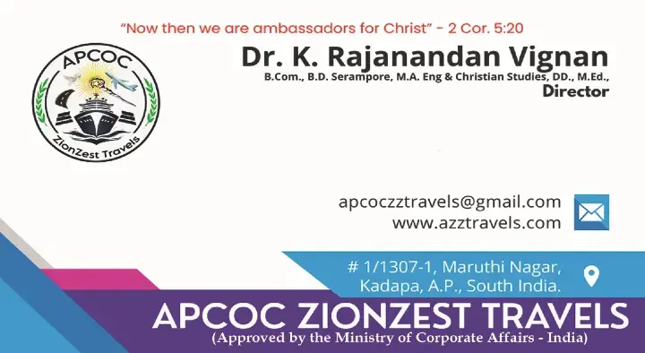 APCOC Zionzest Travels in Maruthi Nagar