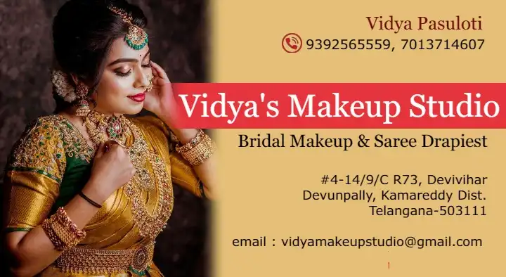 Vidyas Makeup Studio in Devunpally
