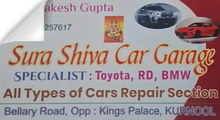 Sura Shiva Car Garage and Disposals in Bellary Road