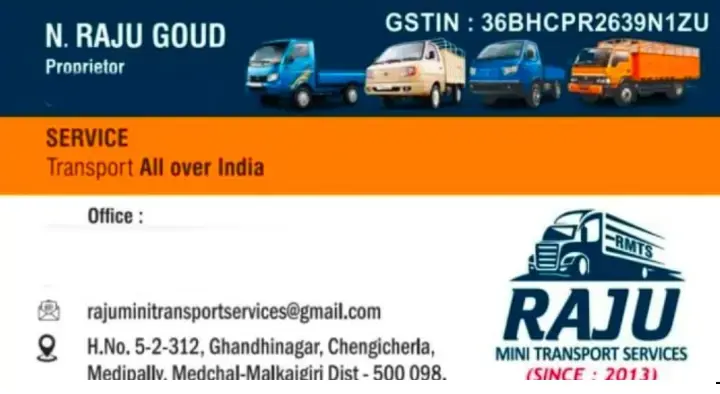Raju Mini Transport Services in Medchal