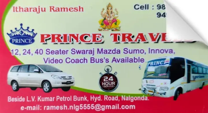 Prince Travels near Shivaji Nagar in Nalgonda