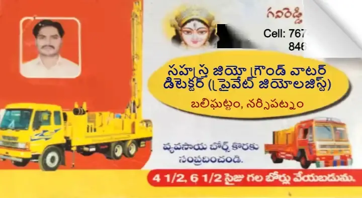 Sahasra Zeo Groundwater Detector (Private Geologist) in Balighattam