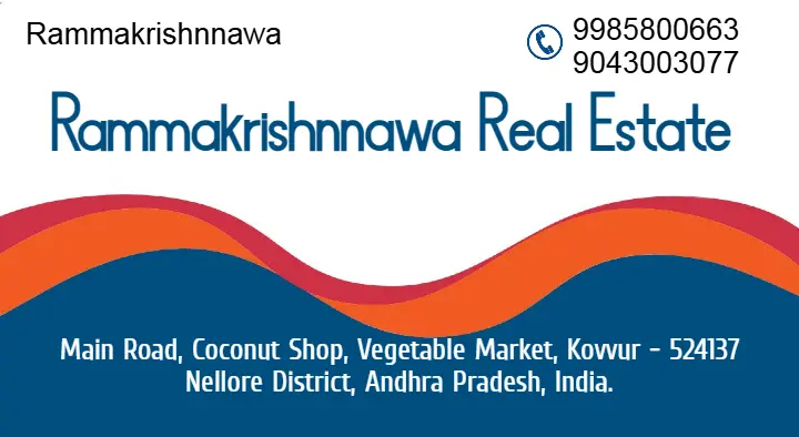Rammakrishnnawa Realestate in Kovur, Nellore