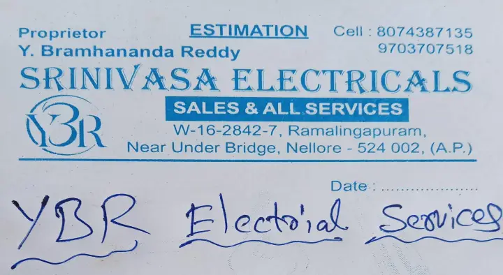 YBR Electrical Services in Ramalinga Puram, Nellore