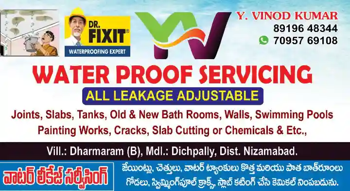 YV Water Proof Servicing in Dichpally, Nizamabad