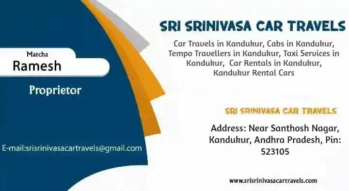 Sri Srinivasa Tempo Traveller Ongole near Kandukur in Ongole