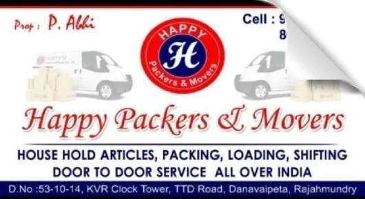 Happy Packers and Movers in Danavai Peta, Rajahmundry