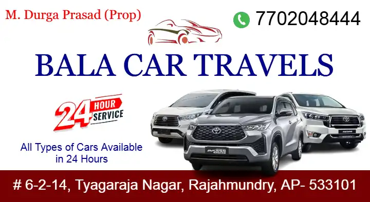 Bala Car Travels in Tyagaraja Nagar, Rajahmundry (Rajamahendravaram)