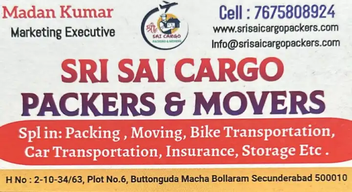 Sri Sai Cargo Packers and Movers in Secunderabad