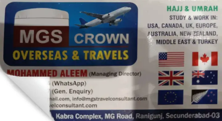MGS Crown Overseas and Travels in MG Road